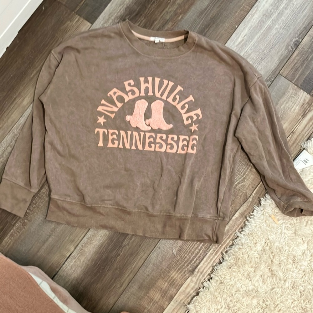 Maurices Brown Crew Neck Sweater with Rustic Charm
